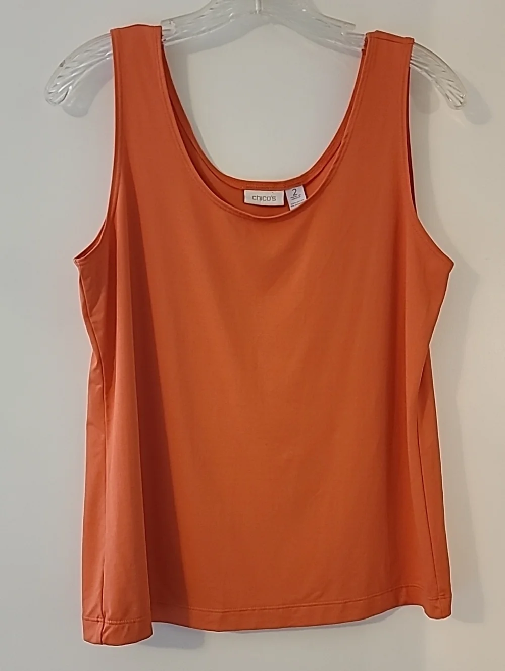 Chico's Vibrant Peachy Orange Scoop Tank